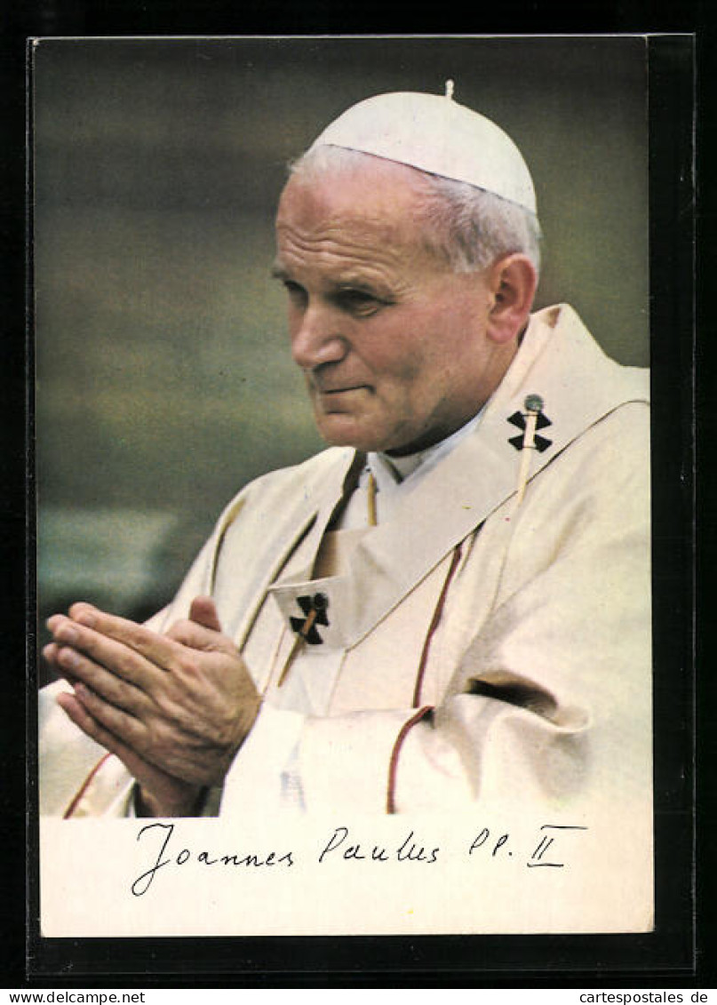 AK Papst Johannes Paul II. Bei Einem Gebet  - Papes