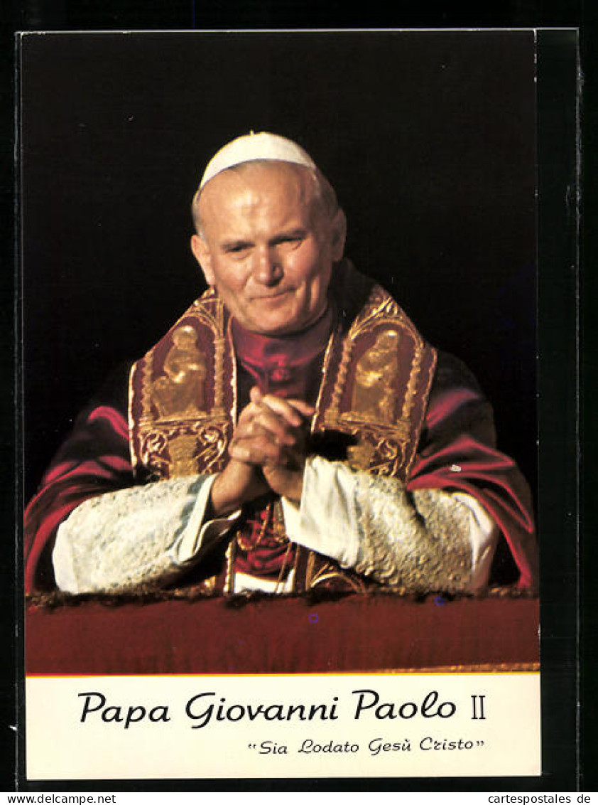 AK Papst Johannes Paul II. Im Gebet  - Papas