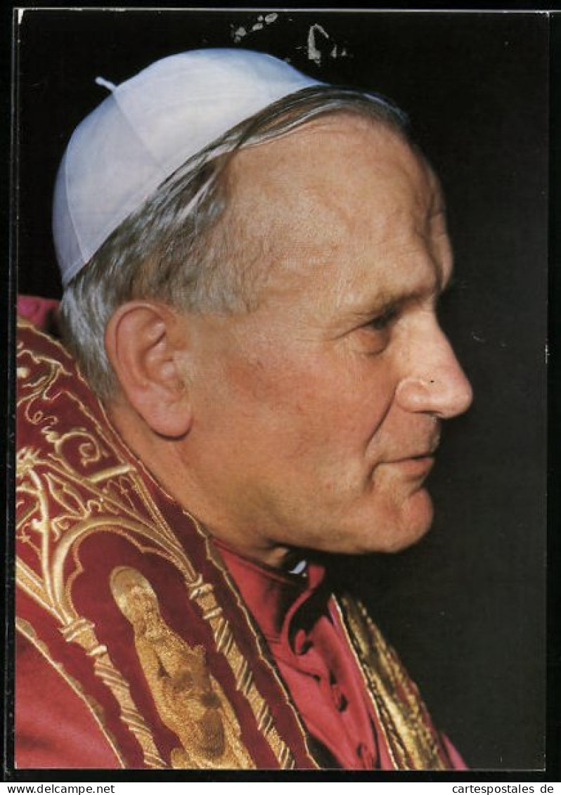 AK Papst Johannes Paul II. Im Seitenprofil  - Papas