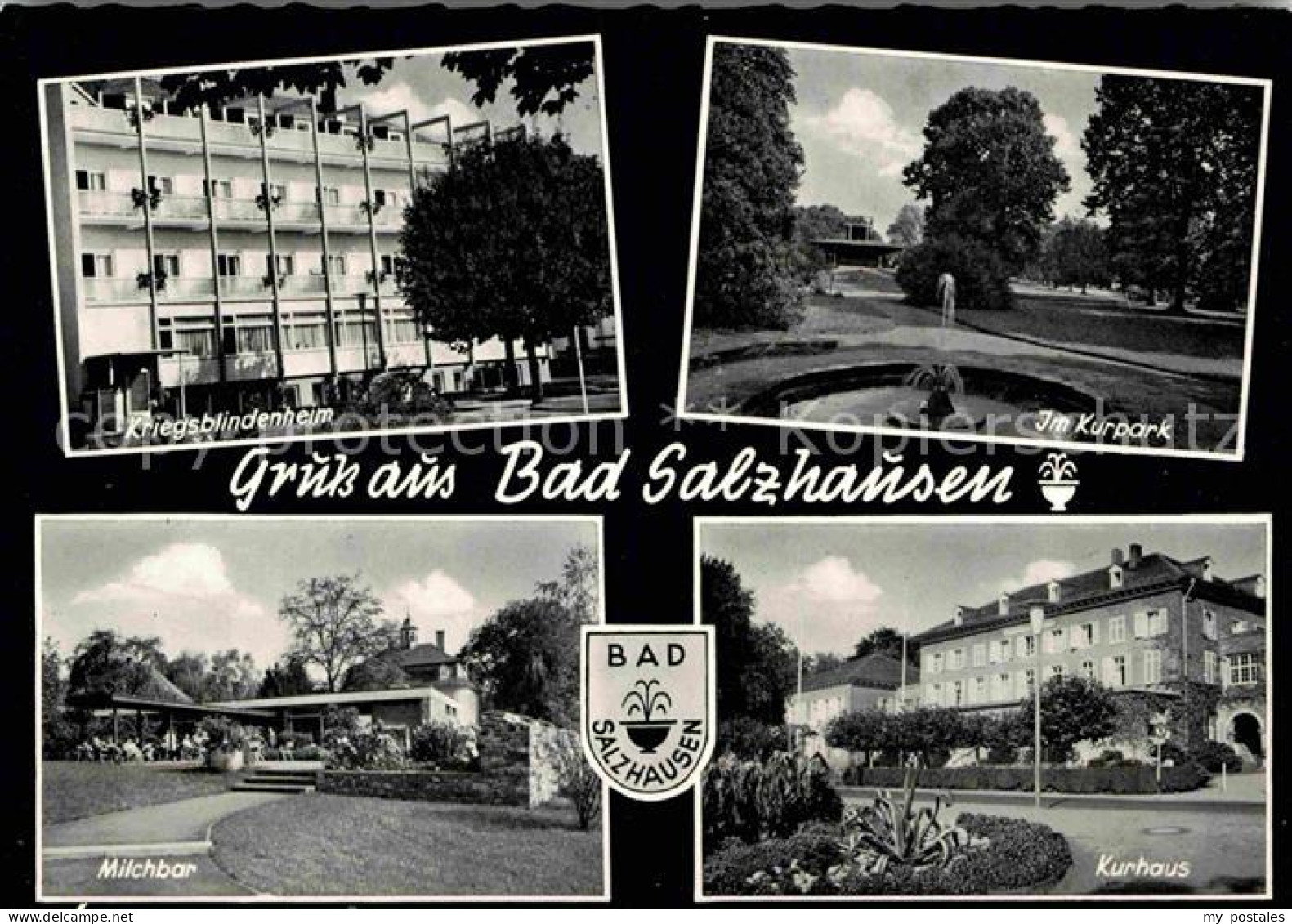 72798211 Bad Salzhausen Kurpark Kriegsblindenheim Milchbar Kurhaus Bad Salzhause - Sonstige & Ohne Zuordnung