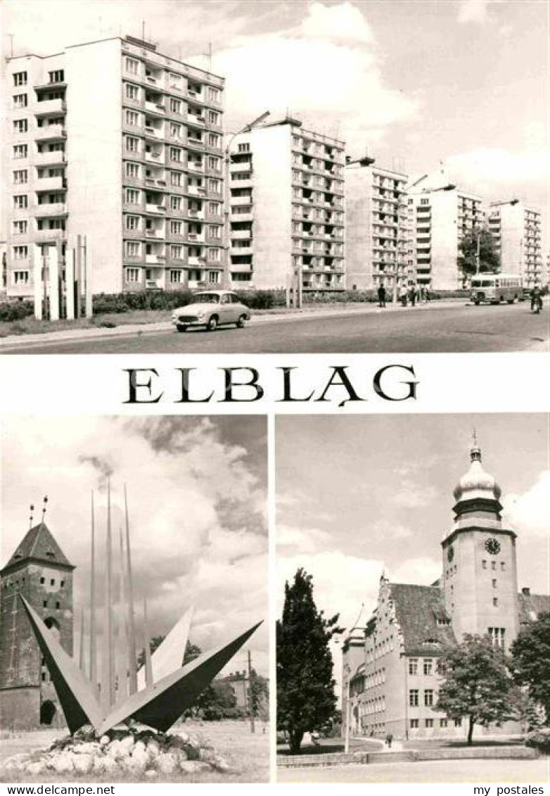 72798176 Elblag Wohnsiedlung Kirche Denkmal Elblag - Pologne