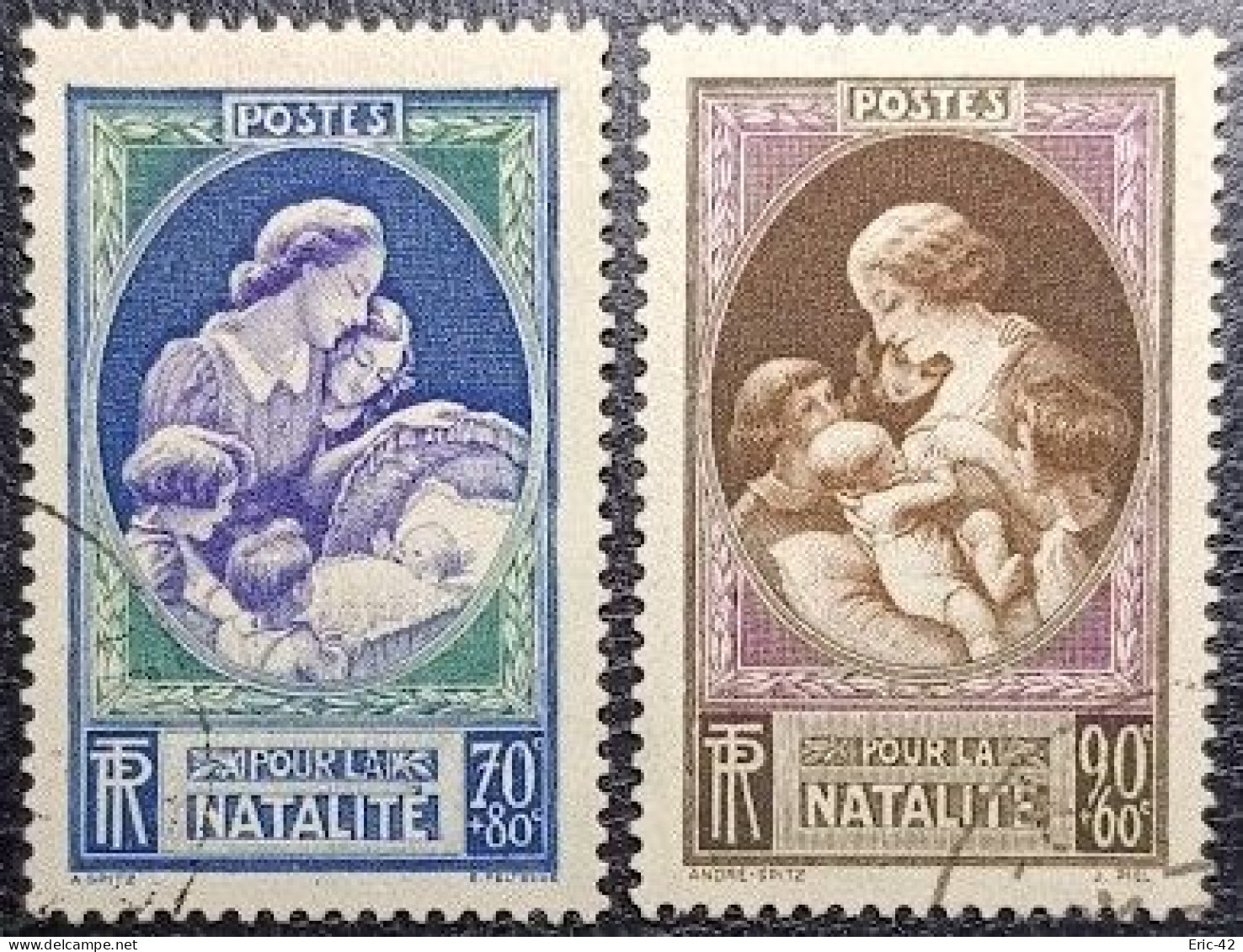 FRANCE Y&T N°440/441. Pour La Natalité. Cachet Discret. T.B... - Used Stamps