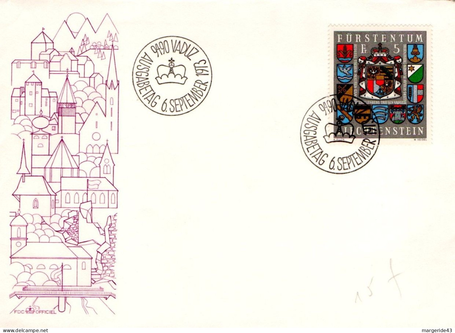 LIECHTENSTEIN 1973 ARMOIRIES - Buste