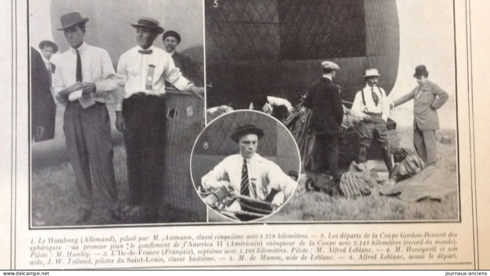 1910 LA COUPE GORDON BENNETT DE SPHÉRIQUES - L'AMERICA II - HONEYWELL - ALFRED LEBLANC - LA VIE AU GRAND AIR - 1900 - 1949