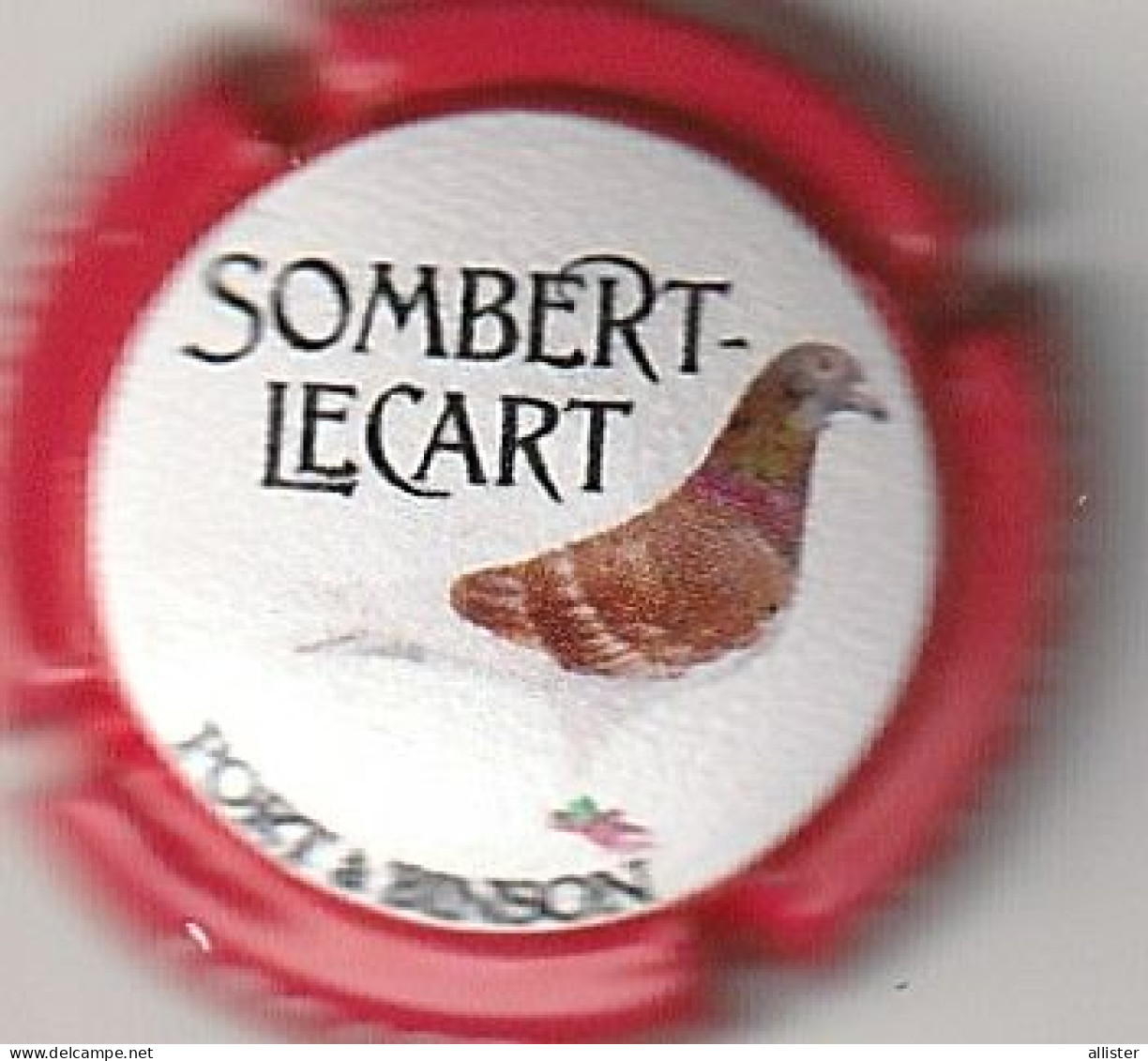 Capsule Champagne SOMBERT_LECART { NR : Pigeon , Contour Rouge } {S21-24} - Autres & Non Classés