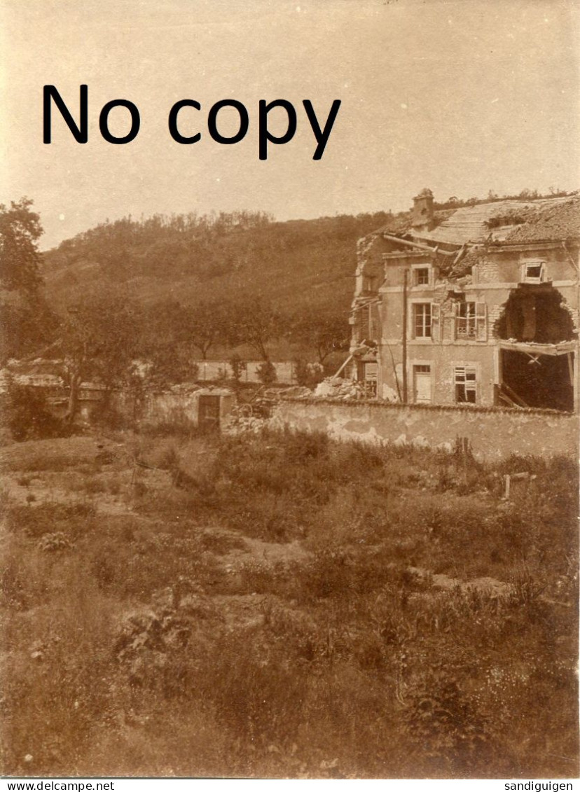 PHOTO ALLEMANDE KB IR14 - LES RUINES DE APREMONT LA FORET PRES DE SAINT MIHIEL MEUSE - GUERRE 1914 1918 - Guerra, Militari