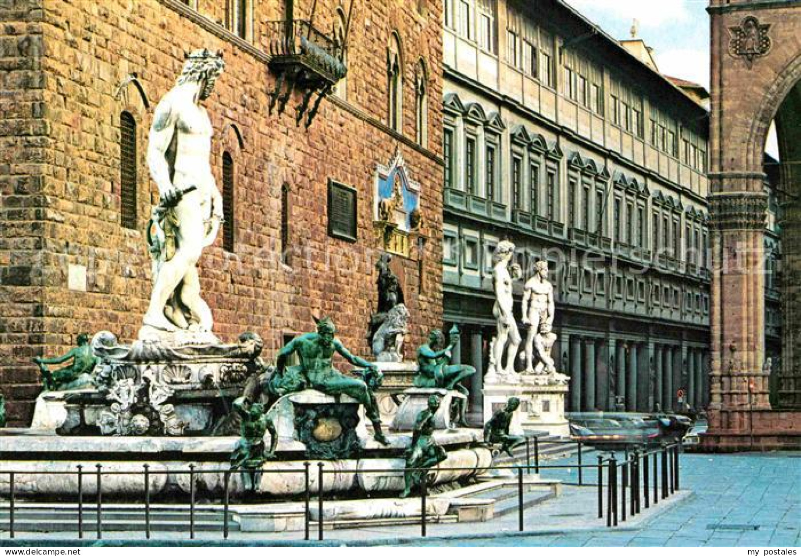 72797777 Firenze Florenz Piazza Signoria Fontana Del Nettuno  - Altri & Non Classificati