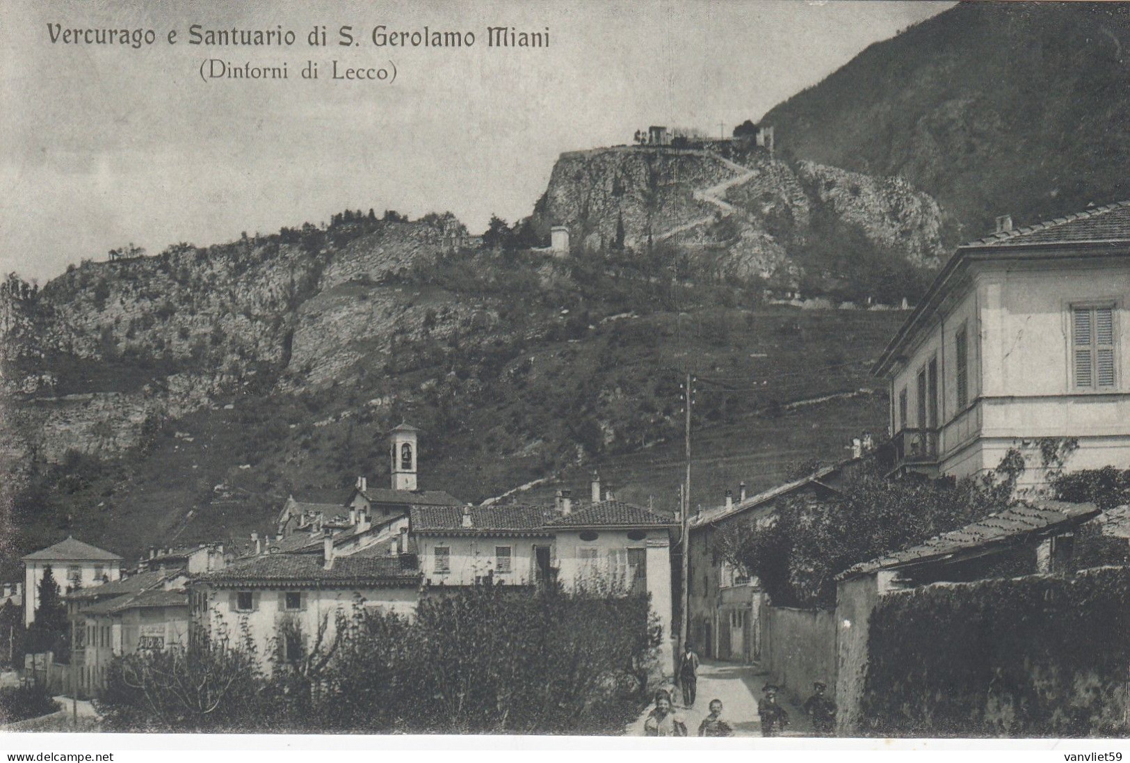 VERCURAGO-LECCO- E SANTUARIO DI S. GIOVANNI MIANICARTOLINA SCRITTA MA NON VIAGGIATA-DATATA 08-7-1941 - Lecco