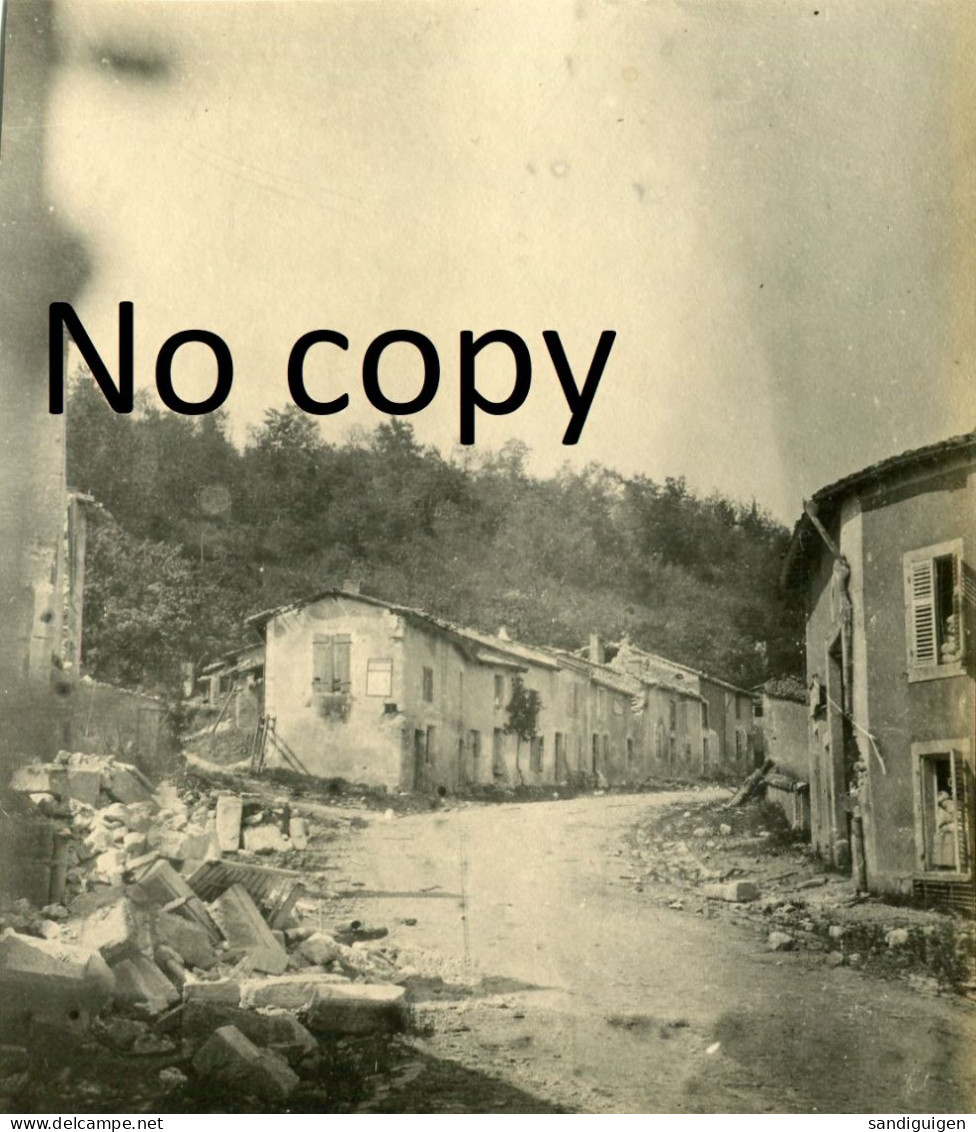 PHOTO ALLEMANDE KB IR14 - LES RUINES DE APREMONT LA FORET PRES DE SAINT MIHIEL MEUSE - GUERRE 1914 1918 - Oorlog, Militair