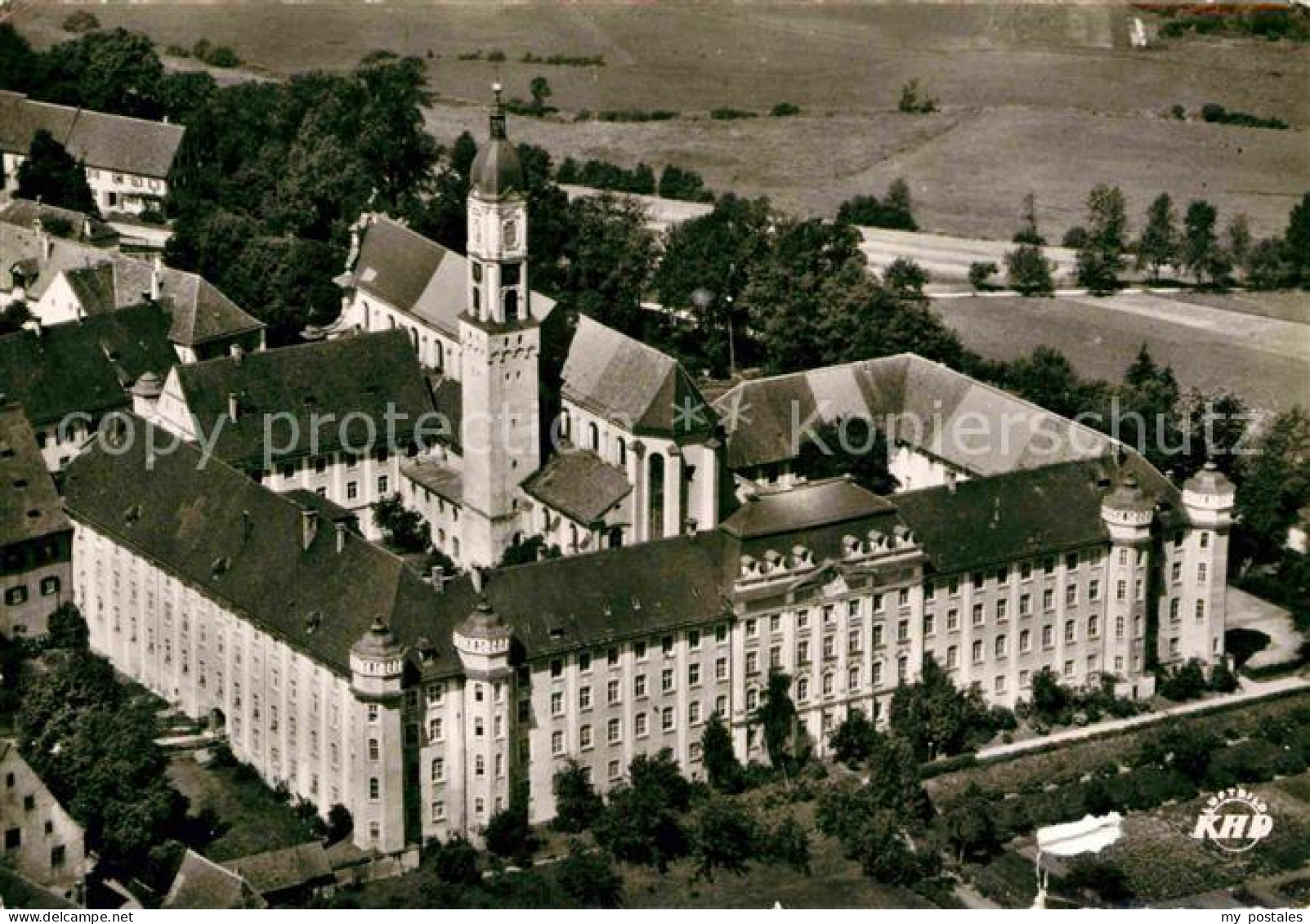 72797256 Ochsenhausen Fliegeraufnahme Ehemaliges Benediktinerkloster Ochsenhause - Altri & Non Classificati