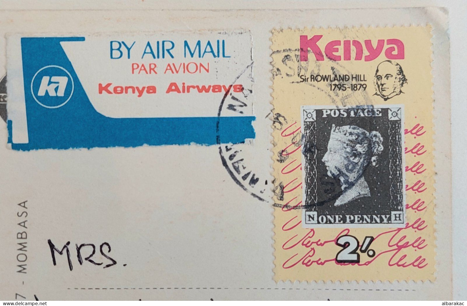 Kenya - Black Penny , Stamp Used Air Mail 1979 - Kenya (1963-...)