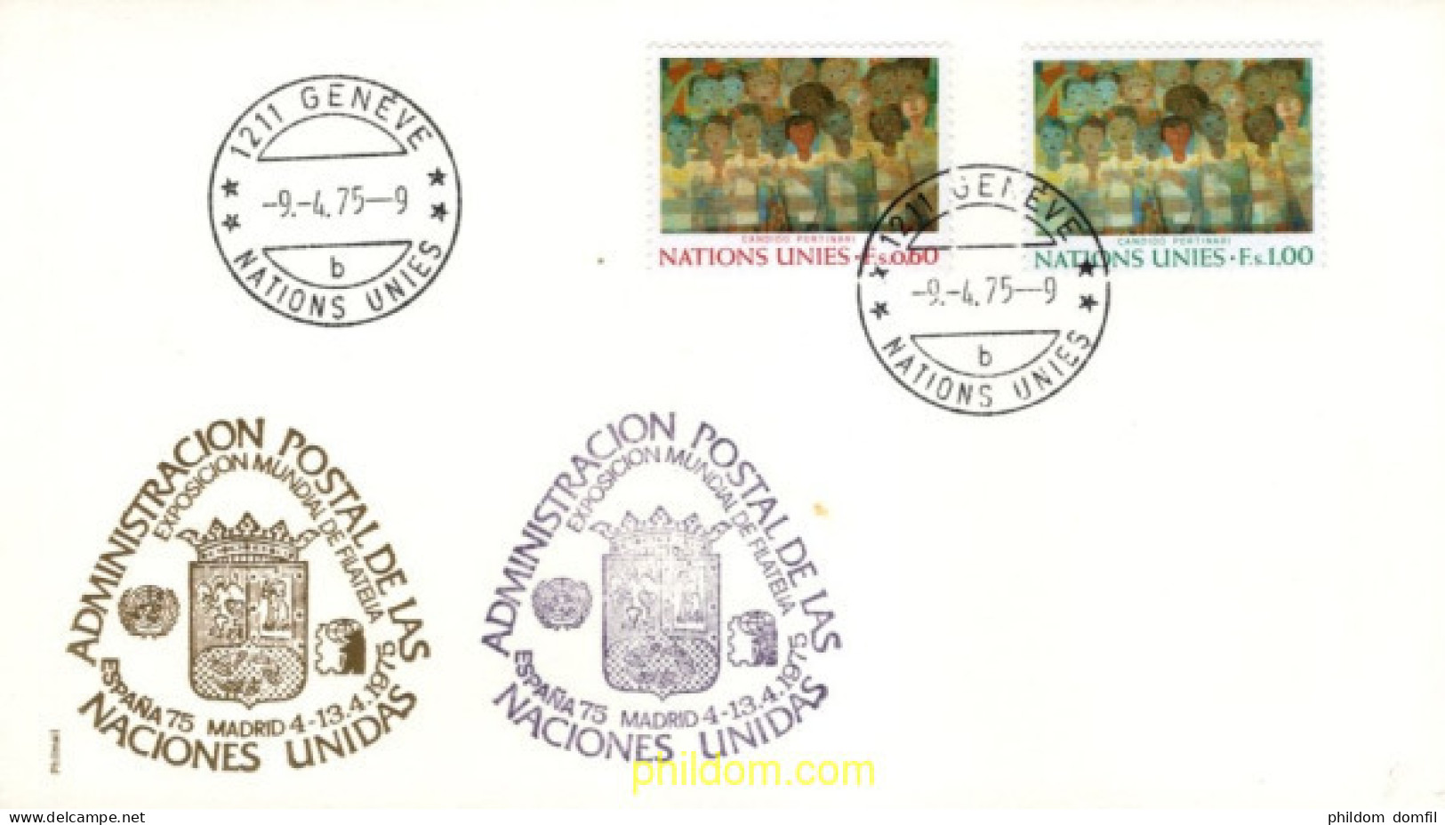 730754 MNH NACIONES UNIDAS. Ginebra 1974 ARTE EN LAS NACIONES UNIDAS - Other & Unclassified