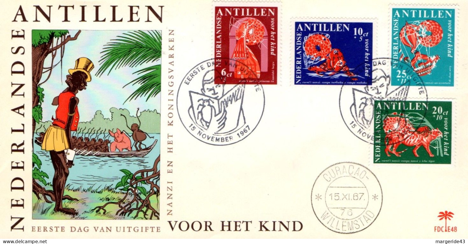 ANTILLES NEERLANDAISES FD 1967 POUR LA JEUNESSE - Curaçao, Antilles Neérlandaises, Aruba