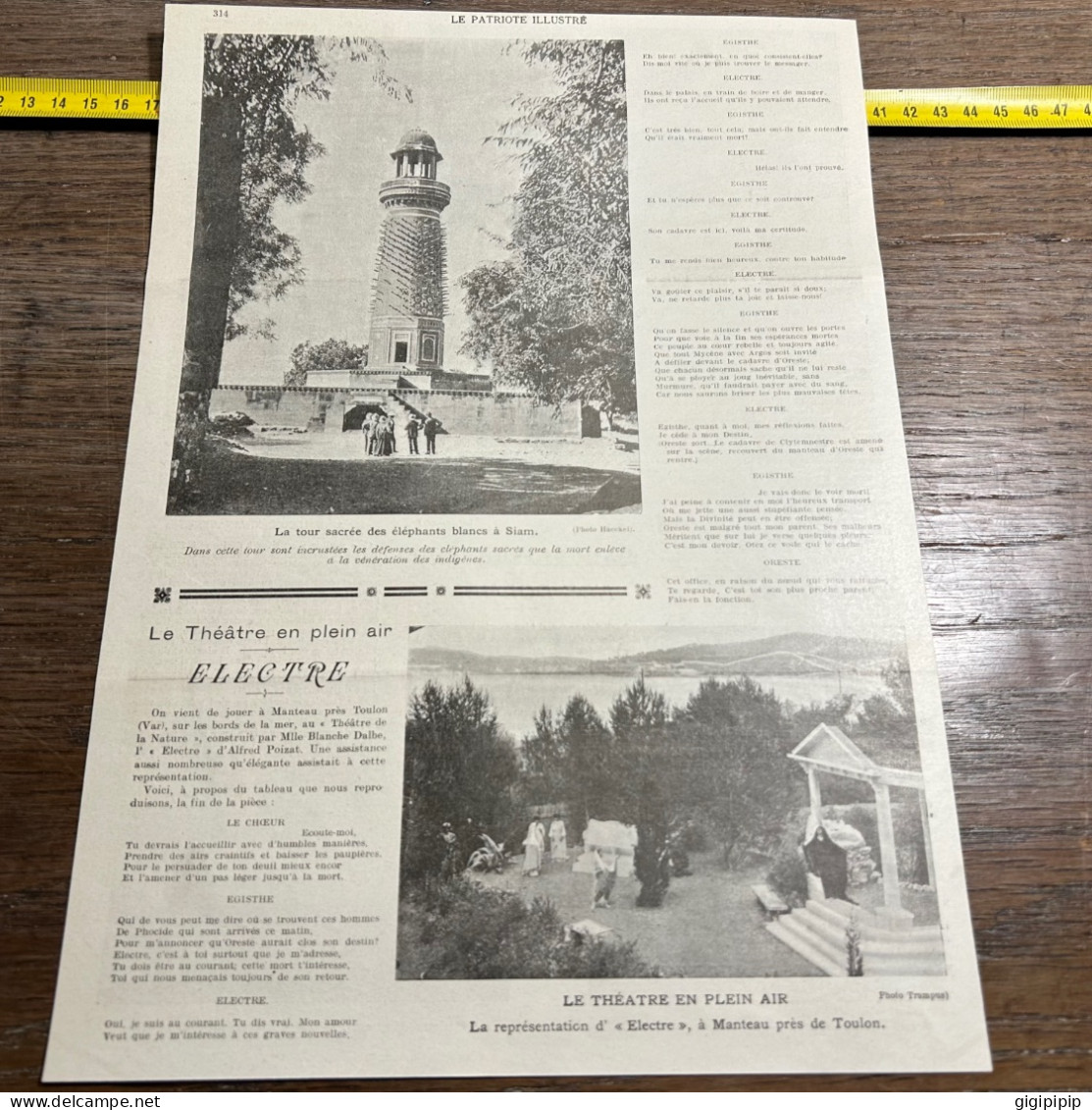 1908 PATI DOLMENS Menhirs Renversés Oppagne Wéris Baileux Tour Sacrée Des éléphants Blancs à Siam Toulon Electre - Colecciones