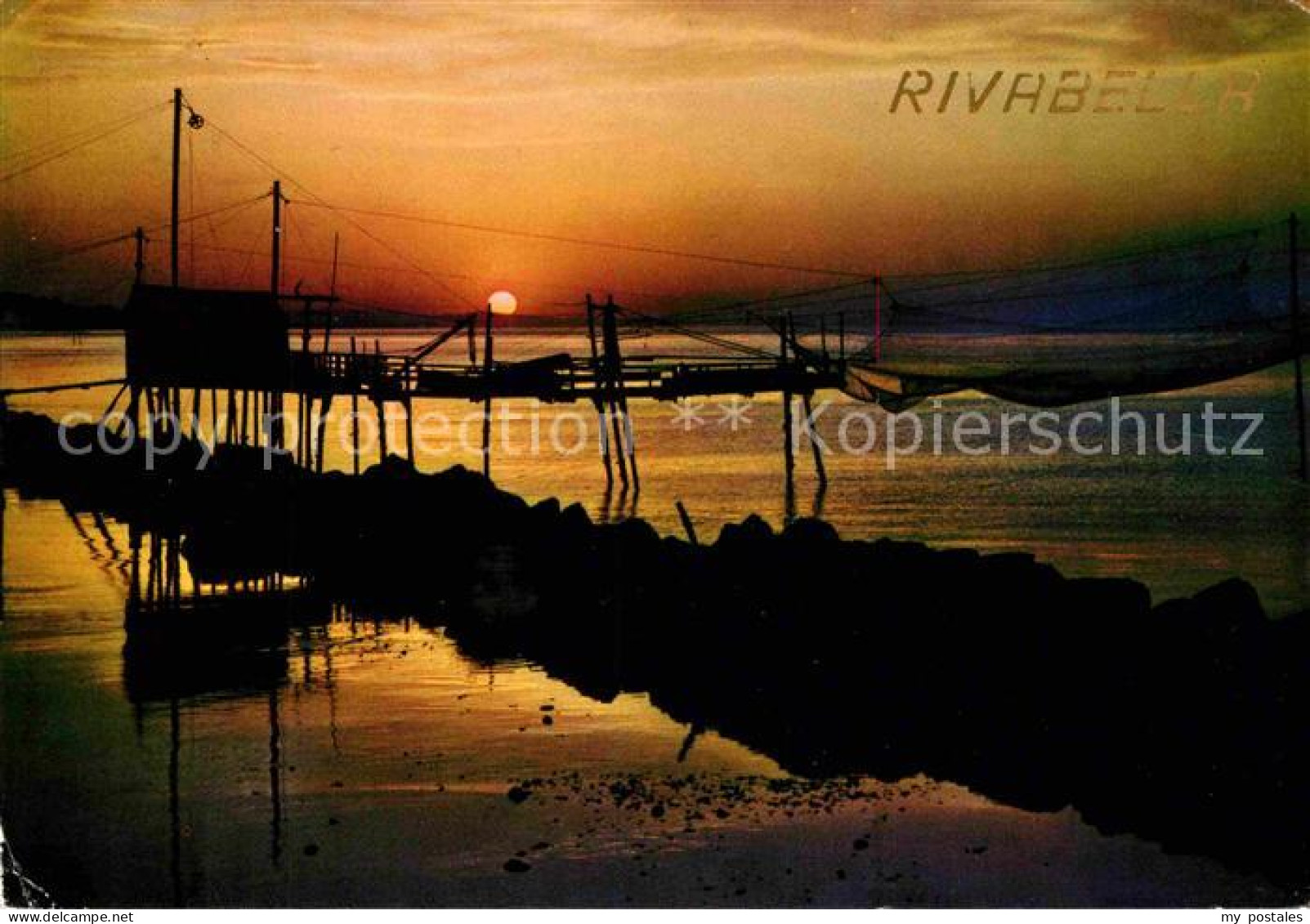 72797030 Rivabella Rimini Strand Bei Sonnenuntergang Rivabella Rimini - Autres & Non Classés