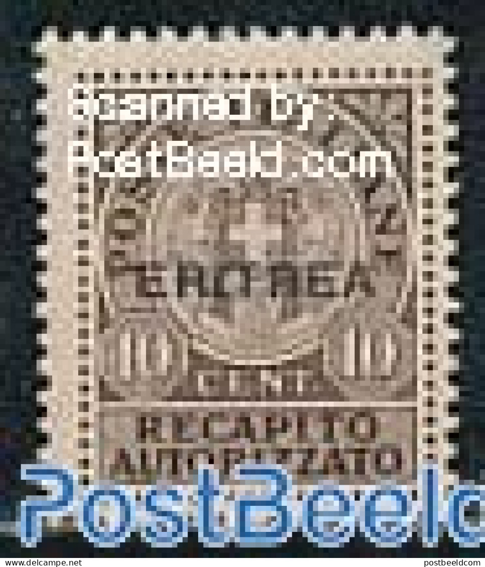 Eritrea 1939 Recapito Autorizzato 1v, Mint NH - Erythrée