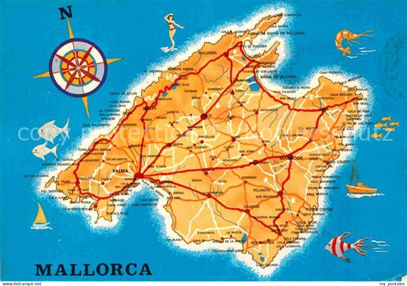 72797012 Mallorca Landkarte Spanien - Autres & Non Classés