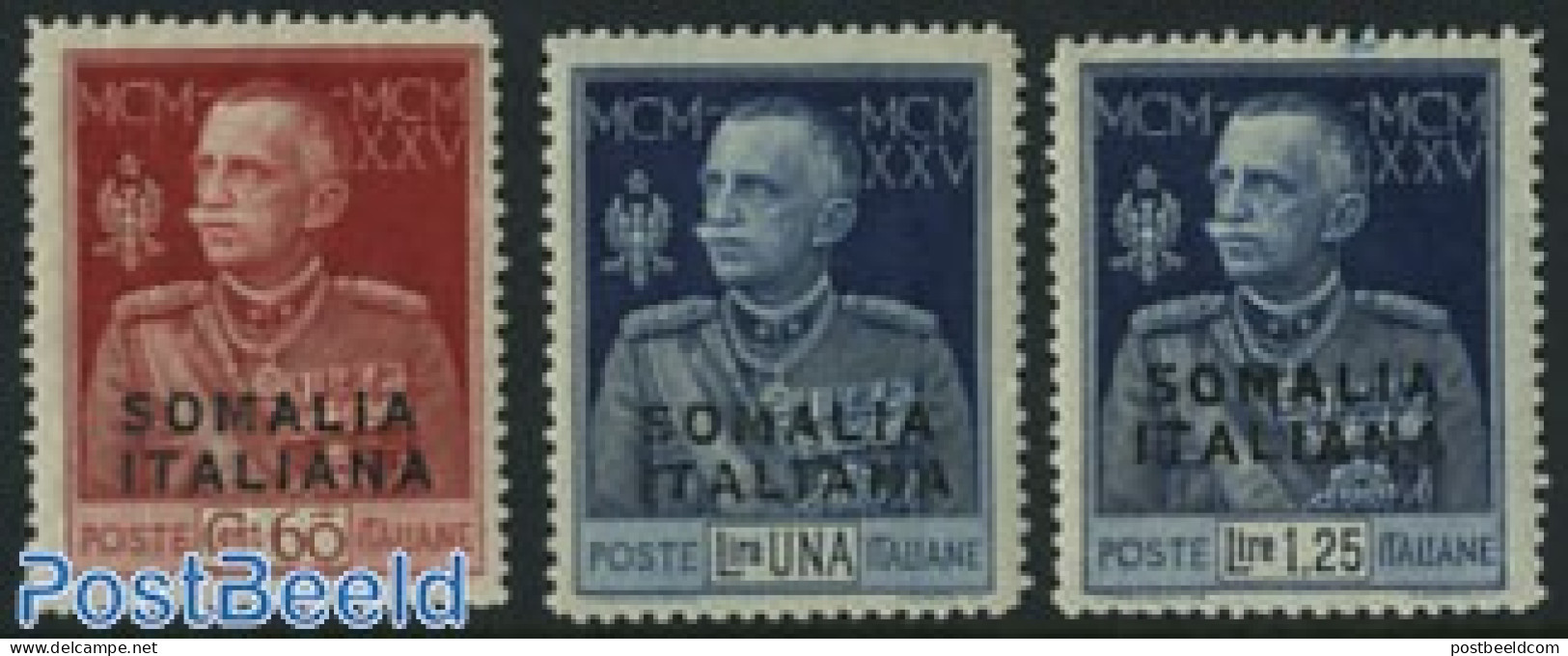 Italian Somalia 1925 Overprints 3v, Unused (hinged) - Altri & Non Classificati