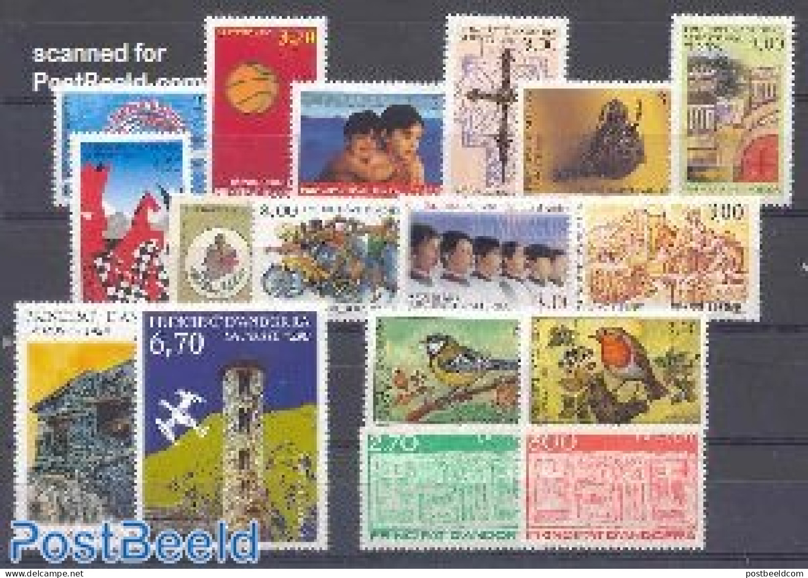 Andorra, French Post 1996 Yearset 1996, Complete, 17v, Mint NH, Various - Yearsets (by Country) - Neufs