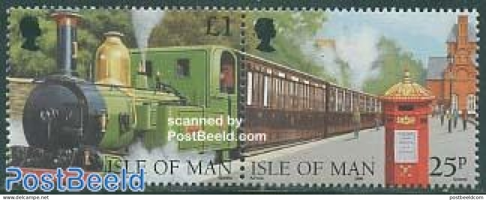 Isle Of Man 1998 125 Years Railways 2v From Booklet [:], Mint NH, Transport - Railways - Treni