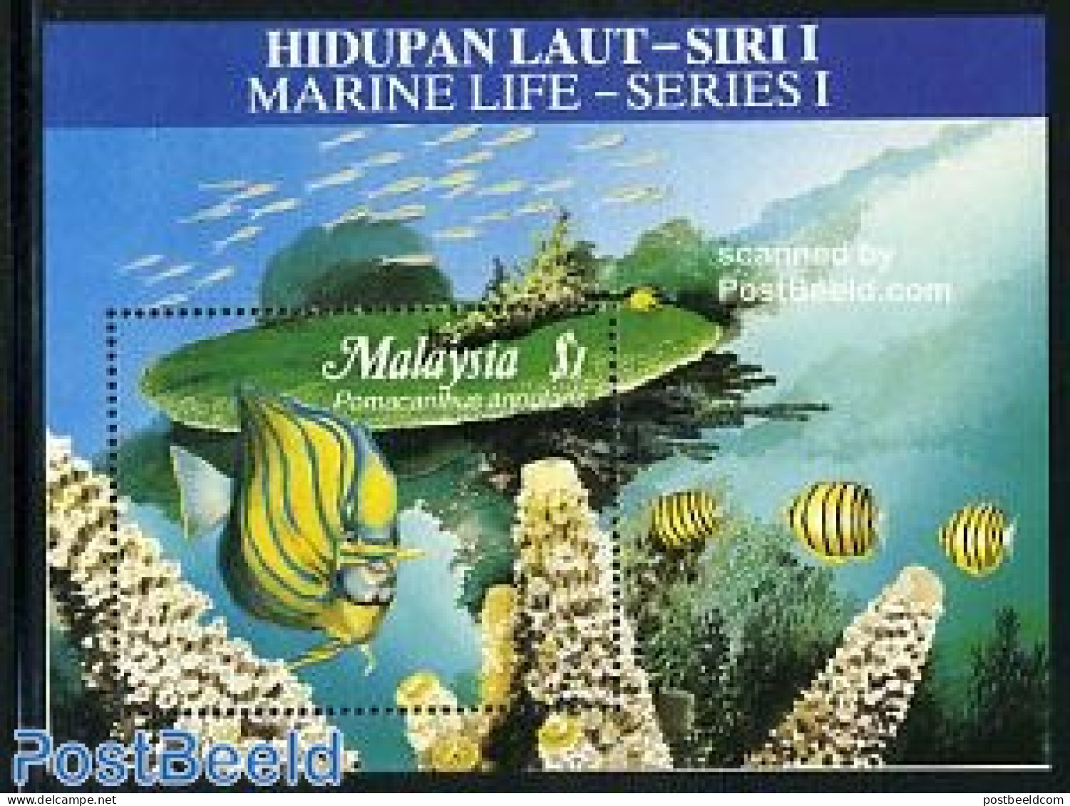 Malaysia 1988 Marine Life S/s, Mint NH, Nature - Fish - Fishes