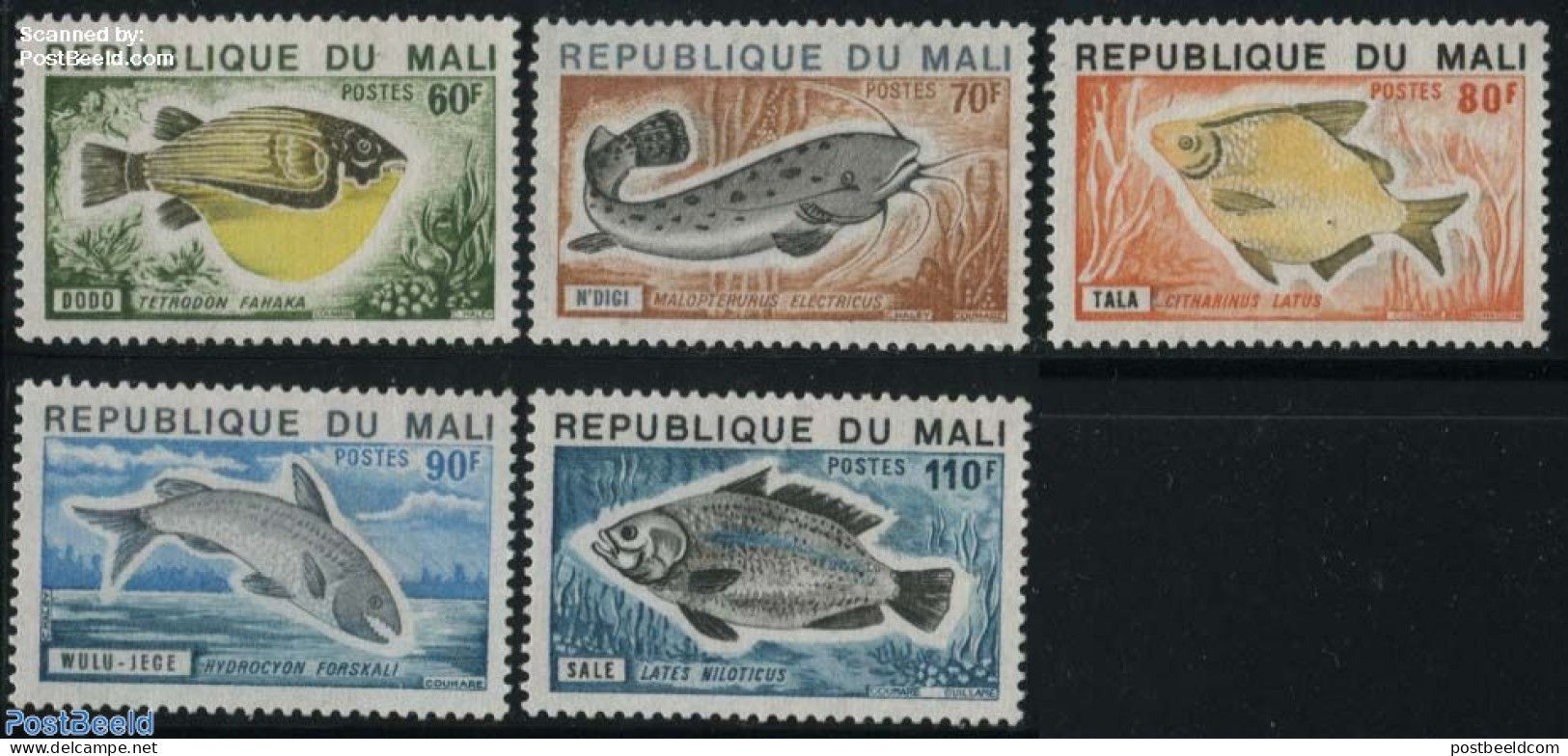 Mali 1975 Fish 5v, Mint NH, Nature - Fish - Poissons