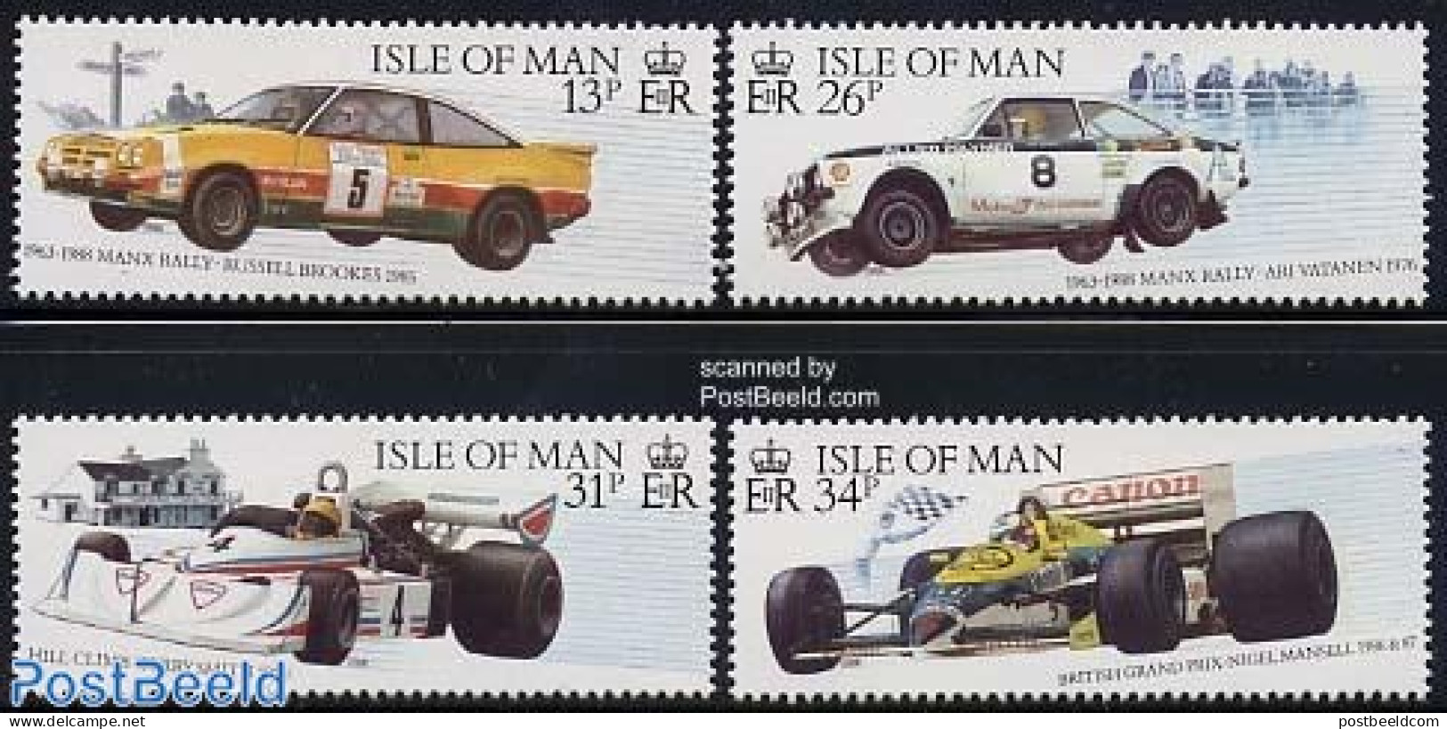 Isle Of Man 1988 Manx Ralley 4v, Mint NH, Sport - Transport - Autosports - Sport (other And Mixed) - Automobiles - Cars