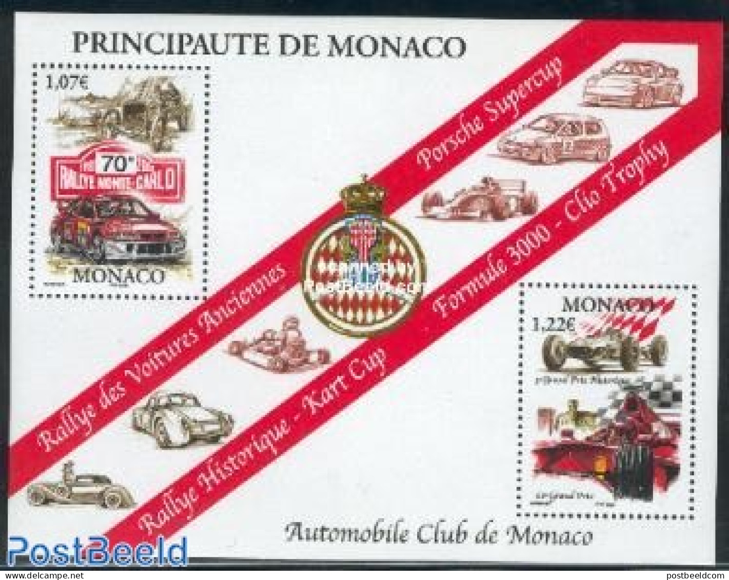 Monaco 2002 70th Rallye Monte-Carlo S/s, Mint NH, Sport - Transport - Autosports - Automobiles - Unused Stamps