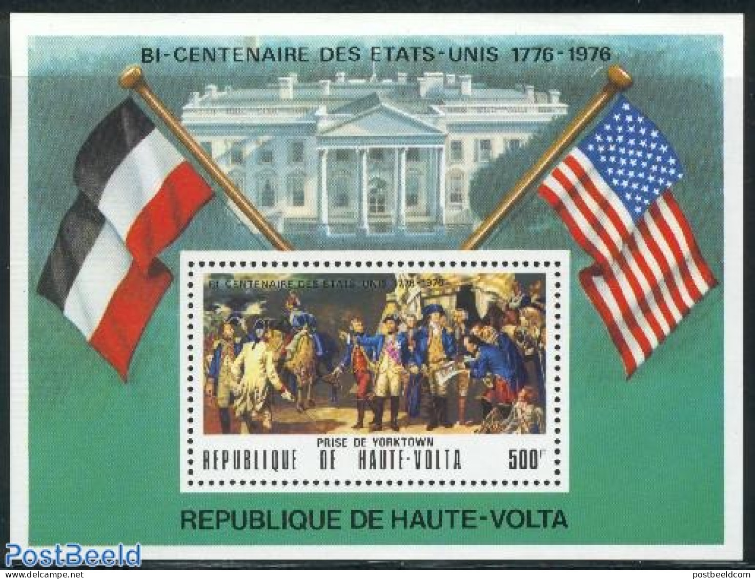 Upper Volta 1975 US Bicentenary S/s, Mint NH, History - History - US Bicentenary - Other & Unclassified