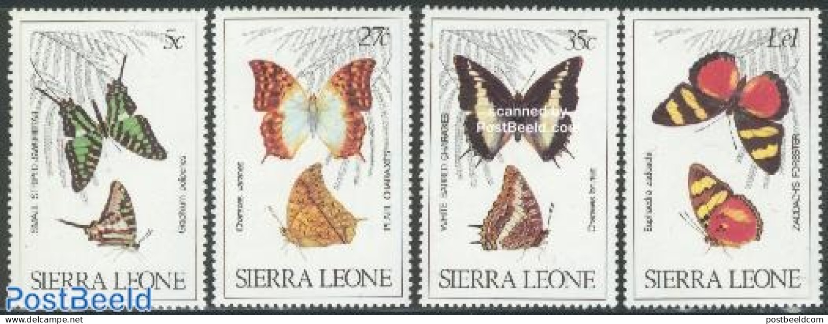 Sierra Leone 1980 Butterflies 4v, Mint NH, Nature - Butterflies - Sonstige & Ohne Zuordnung