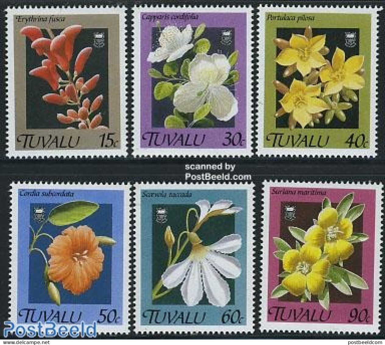 Tuvalu 1990 Flowers 6v, Mint NH, Nature - Flowers & Plants - Andere & Zonder Classificatie