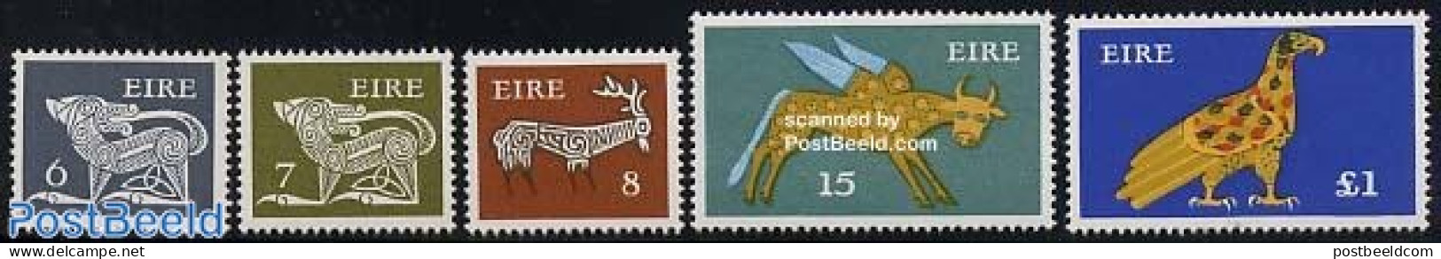 Ireland 1975 Definitives 5v, Mint NH, Nature - Birds - Deer - Nuovi