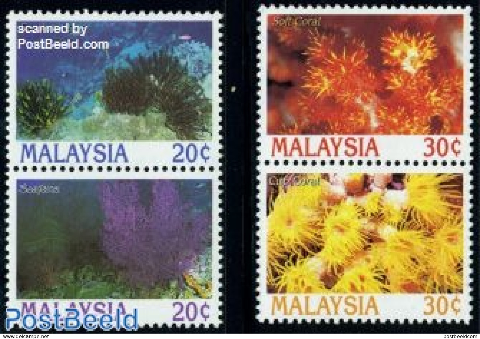 Malaysia 1995 Corals 2x2v [:], Mint NH, Nature - Sonstige & Ohne Zuordnung
