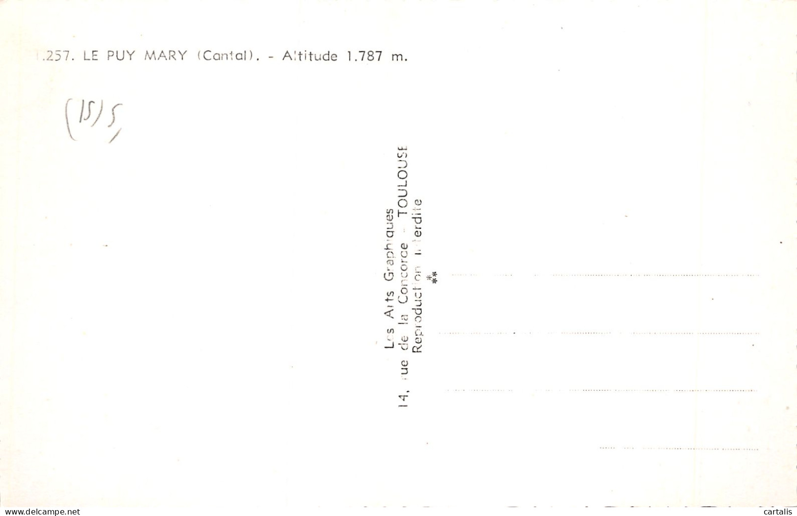 15-PUY MARY-N°4176-D/0397 - Other & Unclassified