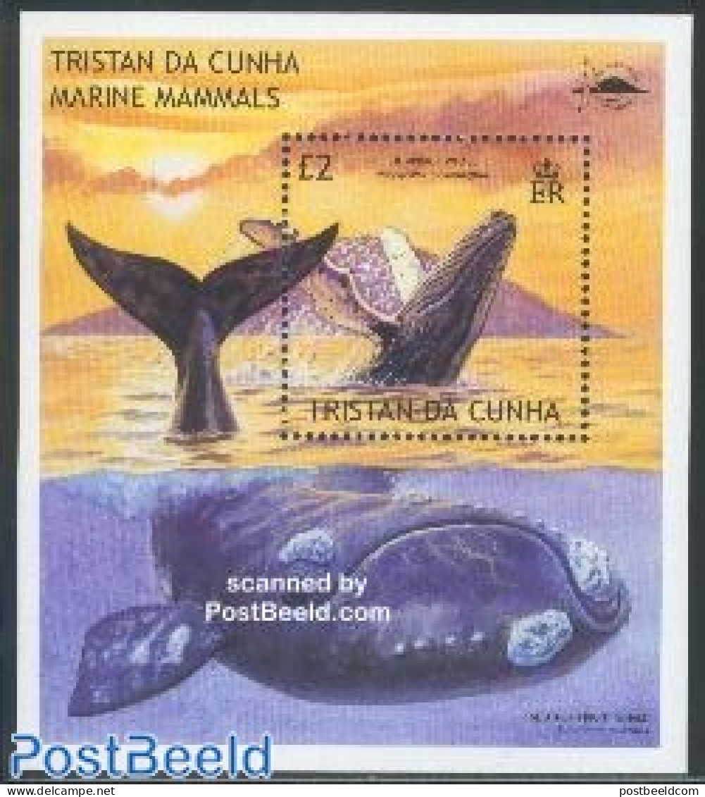 Tristan Da Cunha 2002 Sea Mammals S/s, Mint NH, Nature - Sea Mammals - Tristan Da Cunha