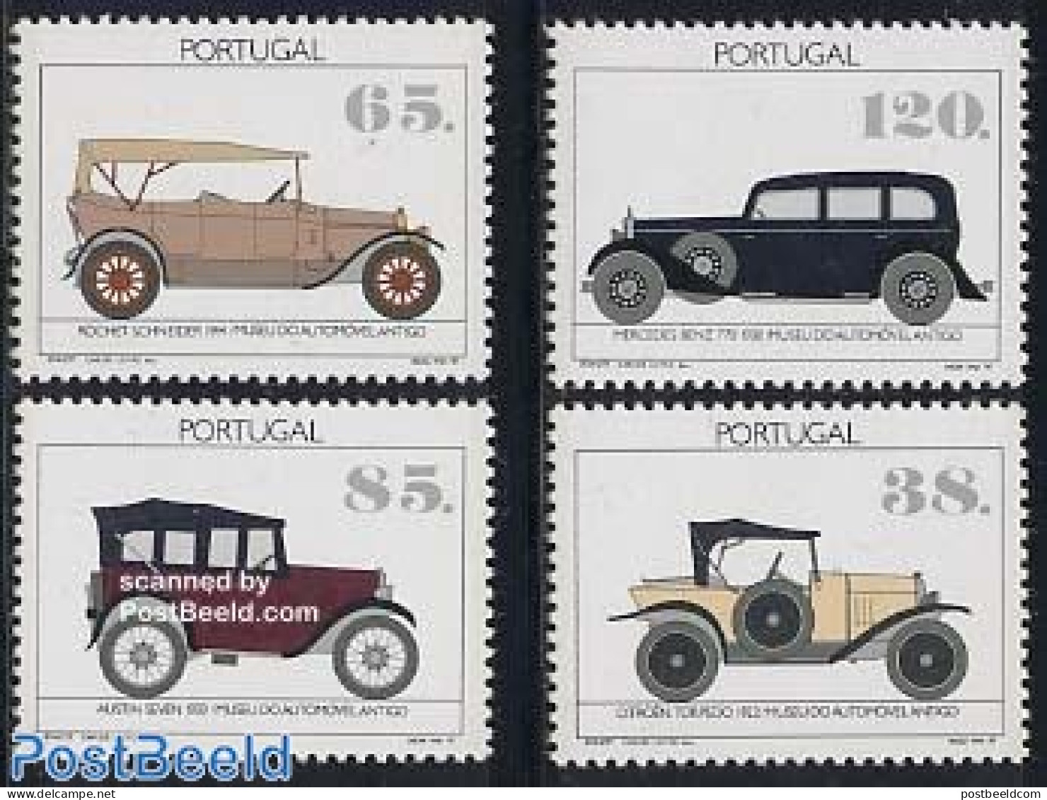 Portugal 1992 Automobiles 4v (Citroen,Rochet,Austin,Mercedes), Mint NH, Transport - Automobiles - Art - Museums - Ongebruikt