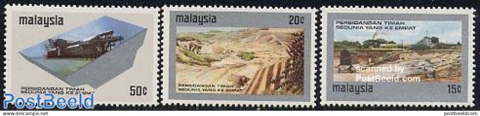 Malaysia 1974 Tin Conference 3v, Mint NH, Science - Mining - Autres & Non Classés