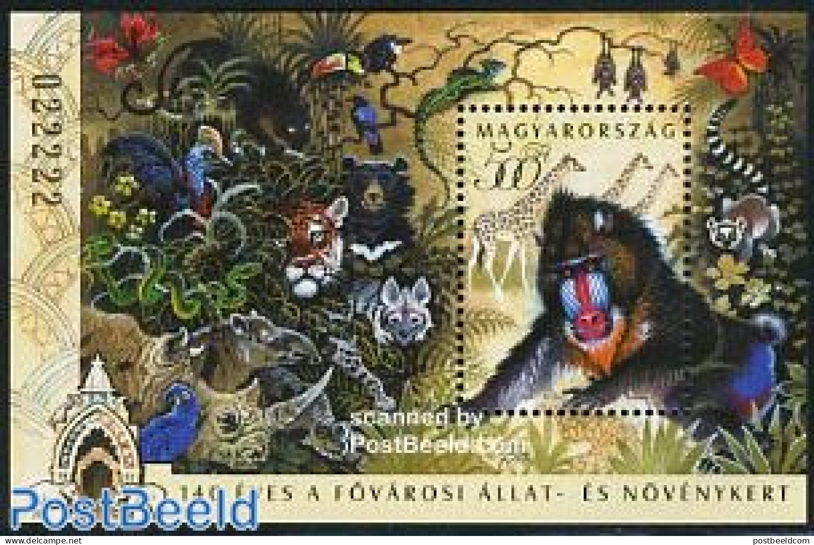 Hungary 2006 Zoo S/s, Mint NH, Nature - Animals (others & Mixed) - Bats - Birds - Butterflies - Flowers & Plants - Gir.. - Unused Stamps