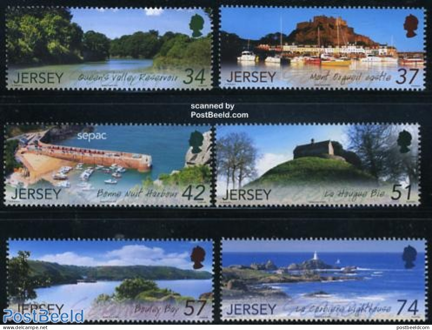 Jersey 2007 Scenery 6v (1v SEPAC), Mint NH, History - Transport - Various - Sepac - Ships And Boats - Lighthouses & Sa.. - Schiffe