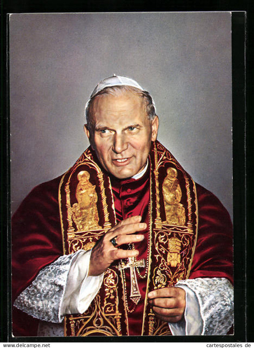 AK Papst Johannes Paul II. Im Ornat  - Popes