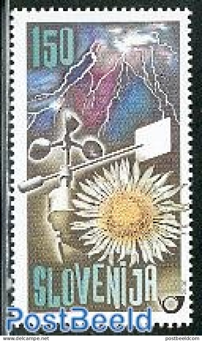 Slovenia 2000 Meteorology 1v, Mint NH, Nature - Science - Flowers & Plants - Meteorology - Clima & Meteorologia