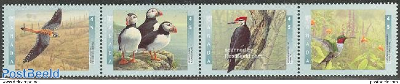 Canada 1996 Birds 4v [:::], Mint NH, Nature - Birds - Puffins - Woodpeckers - Hummingbirds - Neufs