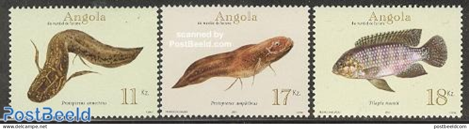 Angola 2001 Fish 3v, Mint NH, Nature - Fish - Pesci