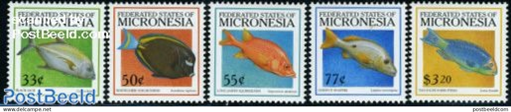 Micronesia 1999 Definitives, Fish 5v, Mint NH, Nature - Fish - Fische