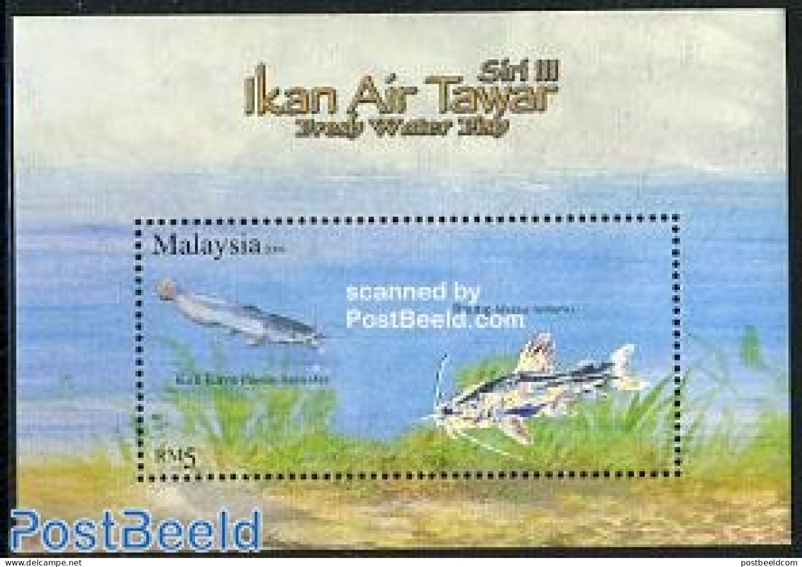 Malaysia 2006 Fresh Water Fish S/s, Hologram, Mint NH, Nature - Various - Fish - Holograms - Fische