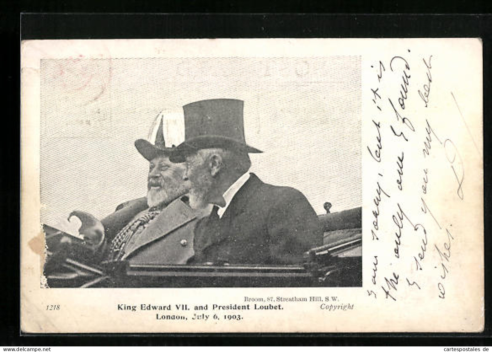 Pc London, King Edward VII. Von England And President Loubet Frankreich 1903  - Case Reali