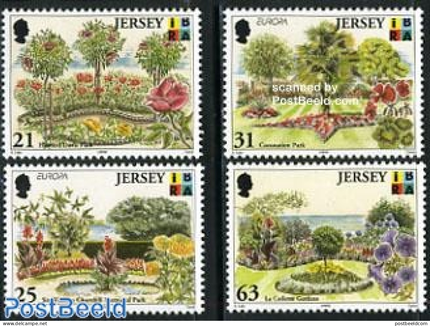 Jersey 1999 Europa, Parks 4v, Mint NH, History - Nature - Europa (cept) - Gardens - National Parks - Trees & Forests - Natur