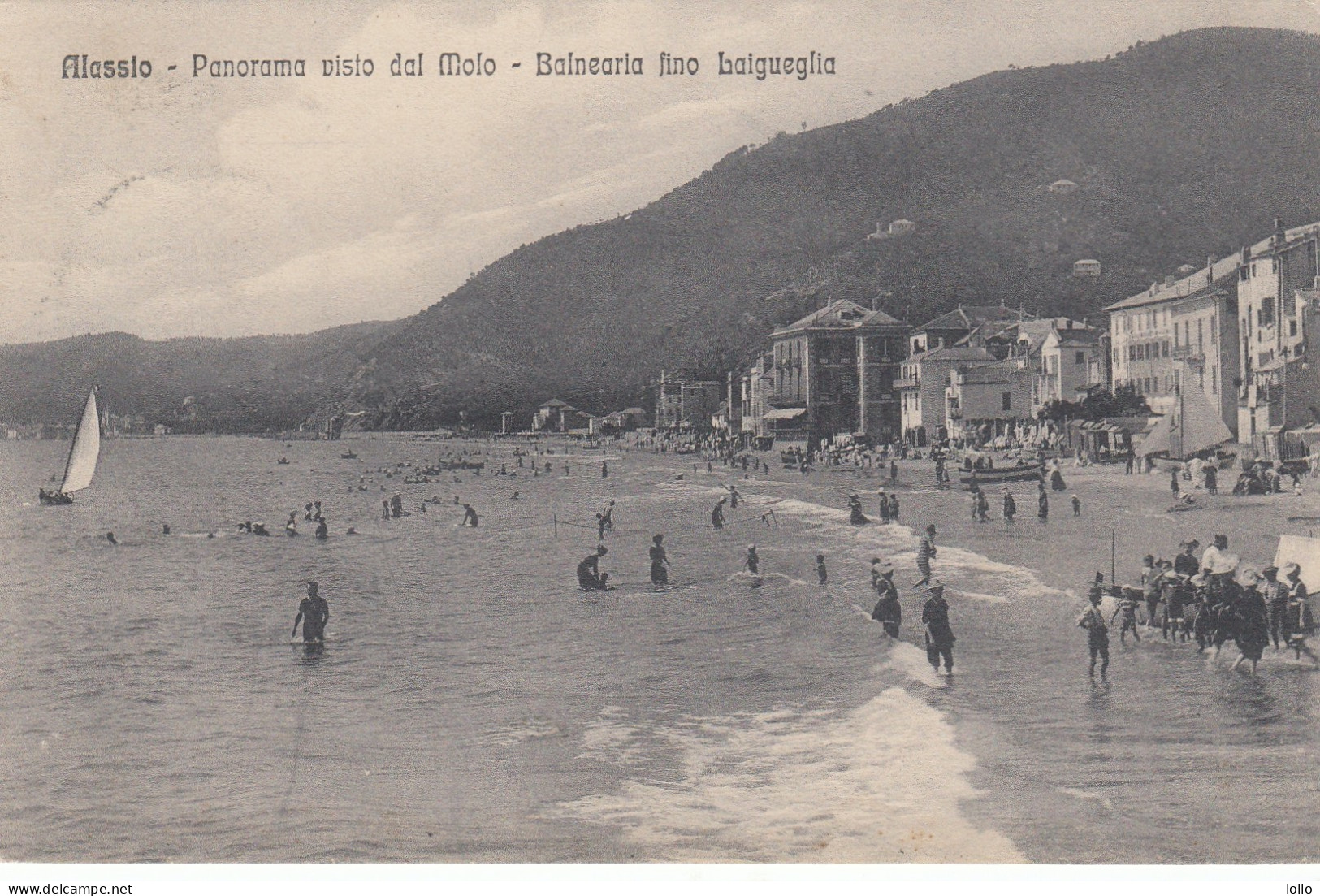 Liguria  -   Savona  -   Alassio   -  Panorama Visto Dal Molo  -  Balnearia   - F. Piccolo  -  Viagg -  Bella Panoramica - Autres & Non Classés