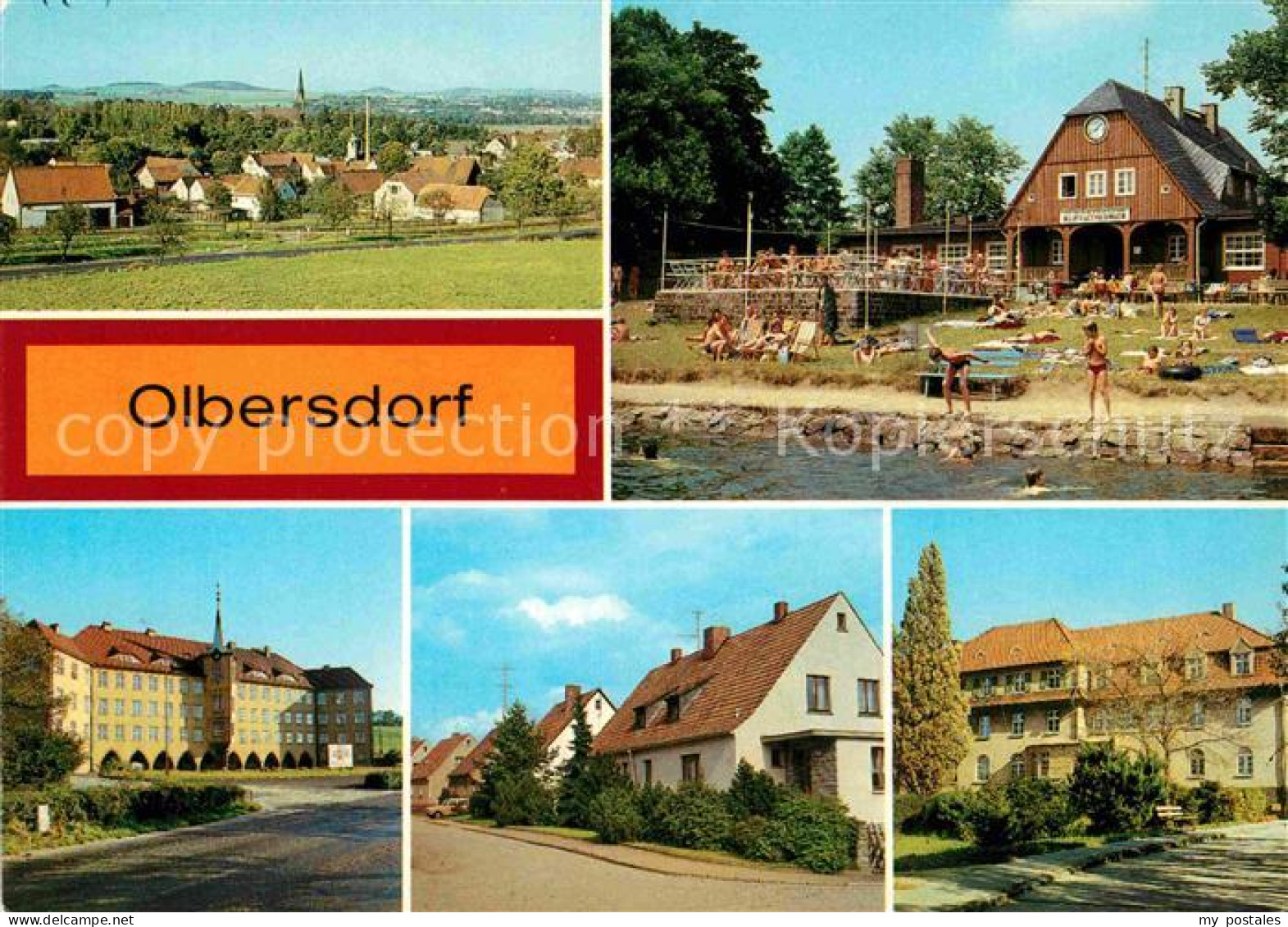 72796502 Olbersdorf Sachsen Teilansicht Freibad Polytechnische Oberschule Ludwig - Sonstige & Ohne Zuordnung