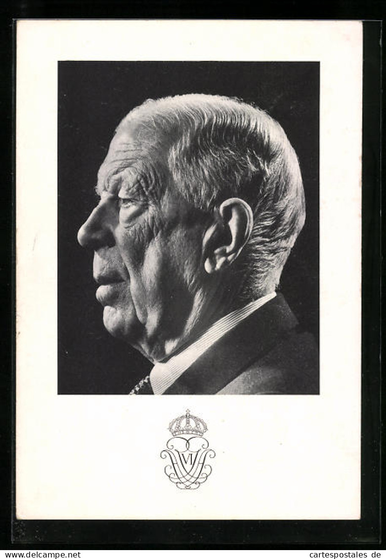 AK Gustav VI. Adolf Von Schweden Im Portrait  - Royal Families